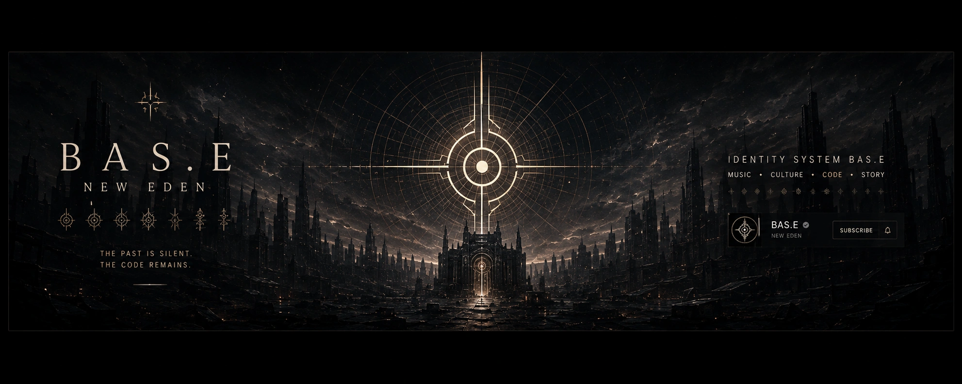 Оригінальна композиція айдентики BAS.E / New Eden